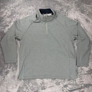 Bonobos Mens Quarter Zip Pullover Gray Heather Performance Mock Neck Size L